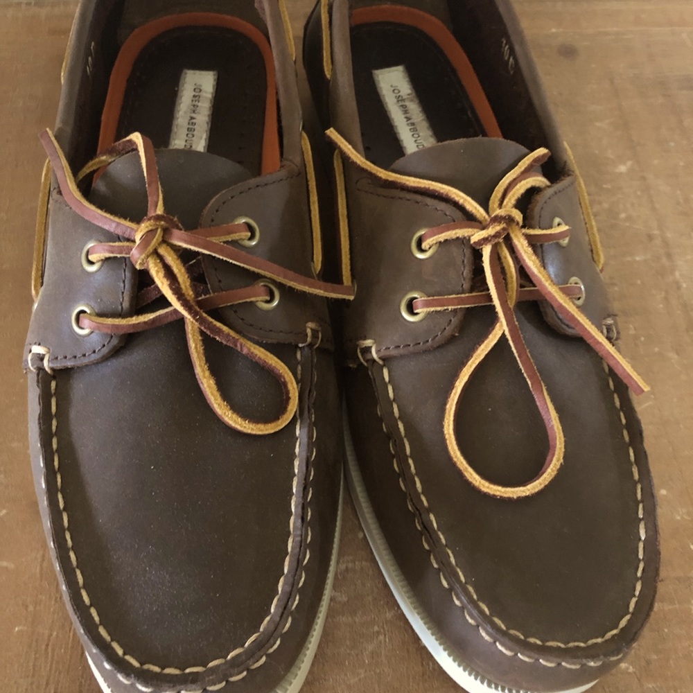 Joseph Abboud Brown Leather Boat shoes